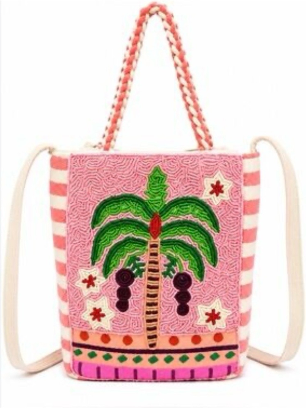 NWT Lulu Beaded Palm Tree Purse